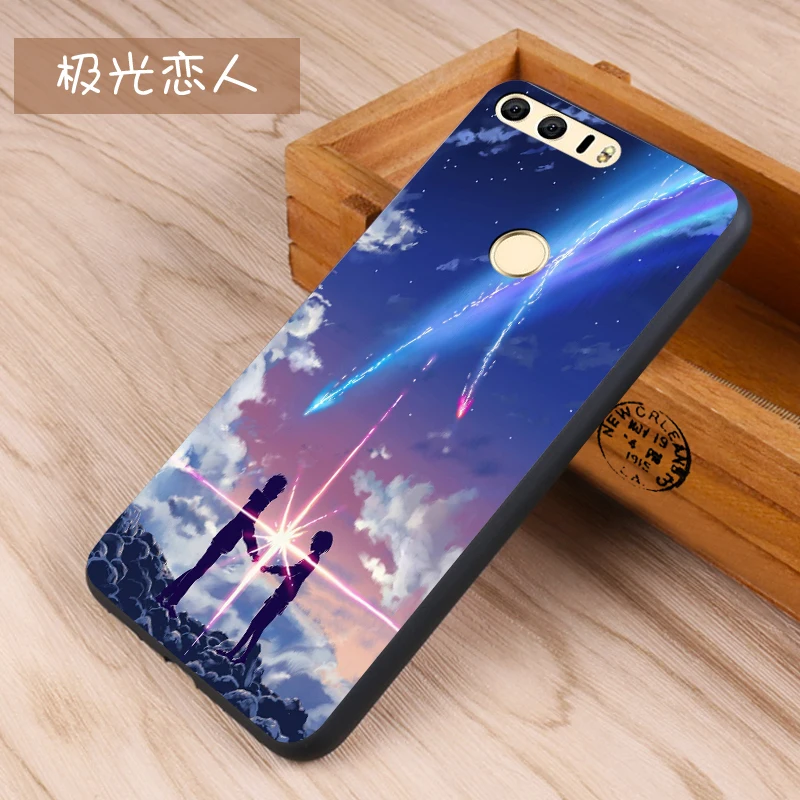 Huawei honor 8 Case Original Cover for Huawei honor 8 Case Bag honor 8 Cover Skin Wolf Fish Skull Fundas 100% 16
