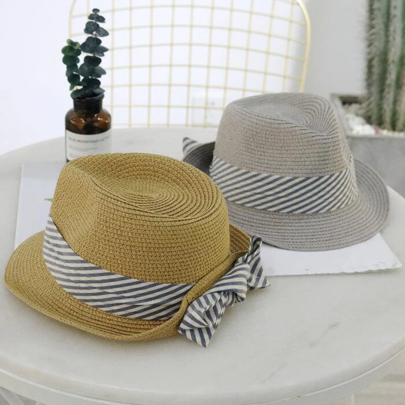 Seioum 2018 الموضة شقة قبعة الشمس المرأة الصيف القوس جاز سترو قبعات للنساء شاطئ قبعات والقبعات الفاتحة هدية Seioum 2018 الموضة شقة قبعة الشمس المرأة الصيف القوس جاز سترو قبعات للنساء شاطئ قبعات والقبعات الفاتحة هدية