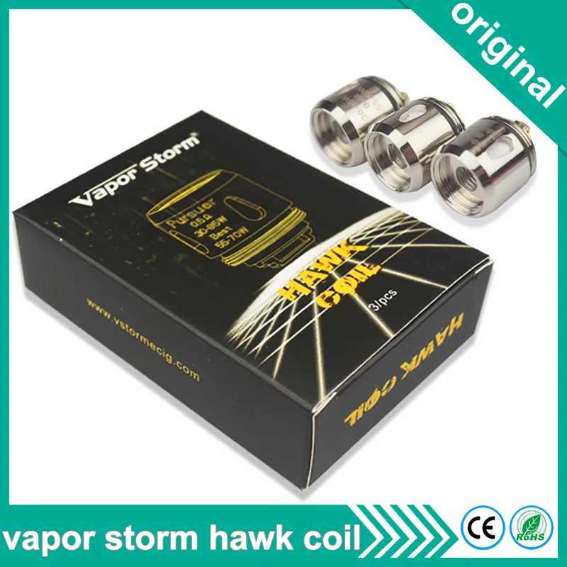 3 шт. Vapor Storm Hawk спиральный атомайзер Core 0 5 ом органический хлопок для 30-85 Вт Vape Mod