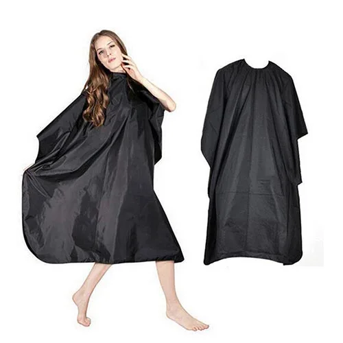 popfeel 1pc Waterproof Cutting Hair Cloth Black Salon Barber Gown Cape Hairdressing Hairdresser Capes 95cm x 140cm