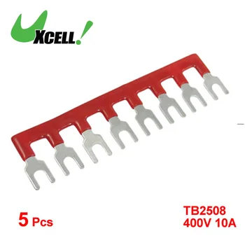 

UXCELL 400V 10A 8 Postions Pre Insulated Terminal Barrier Strip Red 5 Pcs