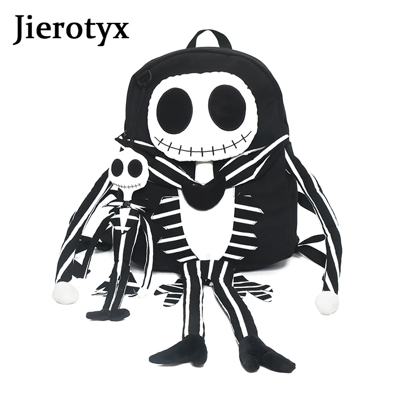 JIEROTYX Funny Skull Women Backpack 2021 Special Travel Bags New Casual School Bag Big Laptop Backpacks Hip-hop Gothic Punk Good