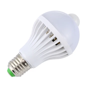 

IR Motion Sensor LED Bulb Spotlight Lamp E27 5W 7W 9W 5730 Cool White/White AC 85-265V for Bedroom Hallway Cabinet MAR28_25
