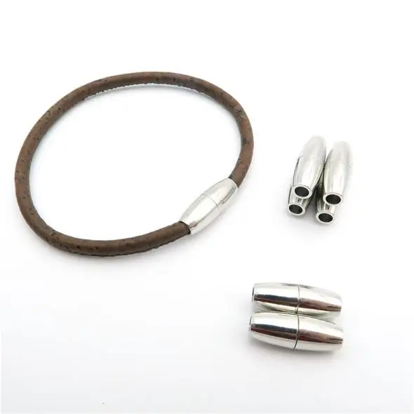

10pcs For 3mm round Leather magnet clasps Supplies Antique Silver bracelet Components Findings D-6-13