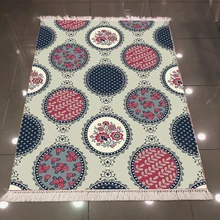 Серый этнический цветы красный синий круг 3d узор принт, микроволокно анти скольжение обратно моющиеся декоративные килим области ковер