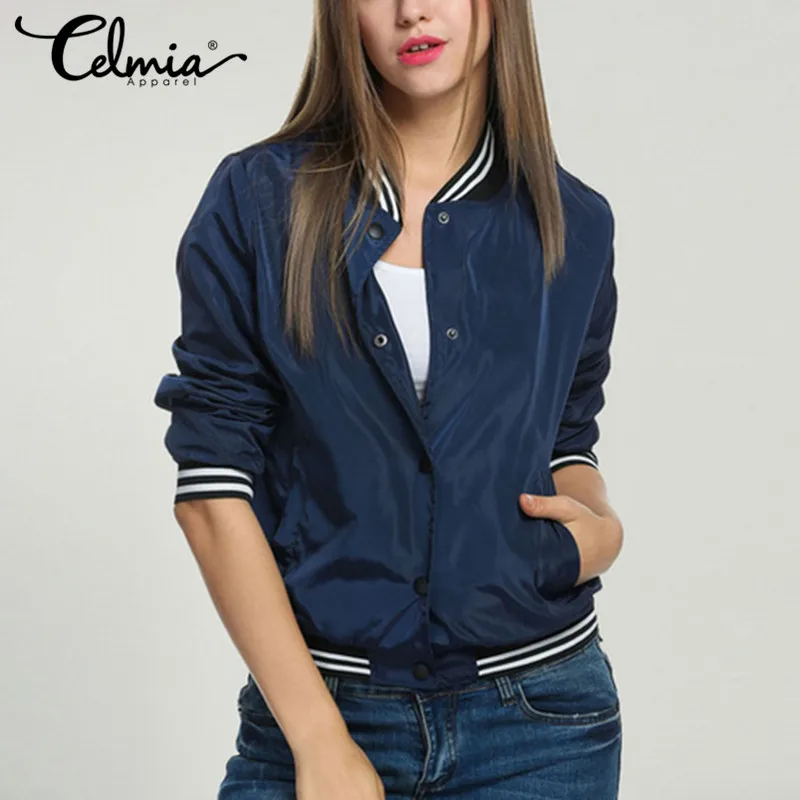 Celmia 2018 Spring Autumn Women Thin Jackets Tops Basic