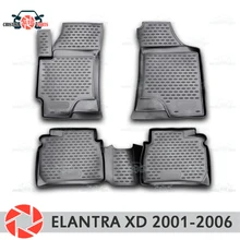 Коврики для hyundai Elantra XD 2001-2006 ковры Нескользящие полиуретановые грязеотталкивающие внутренние аксессуары для стайлинга автомобилей