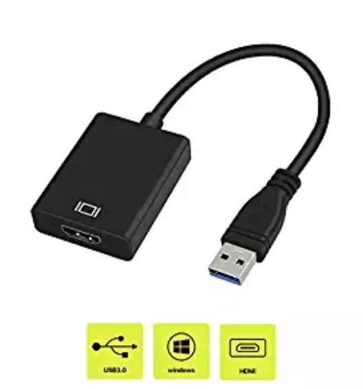

BOHYLOY USB to HDMI Adapter, USB 3.0 to HDMI 1080P Video Graphics Cable Converter with Audio Output for Multiple Monitors