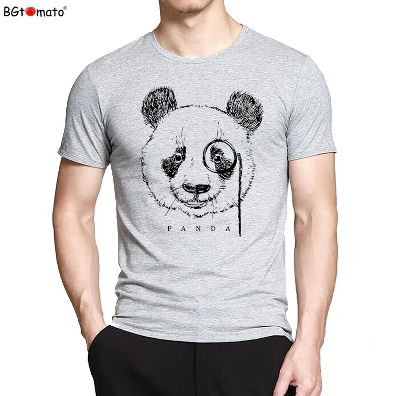 

BGtomato T shirt Lovely panda big t shirt men Super fashion hot trend funny t shirts Cheap price summer casual tee shirt