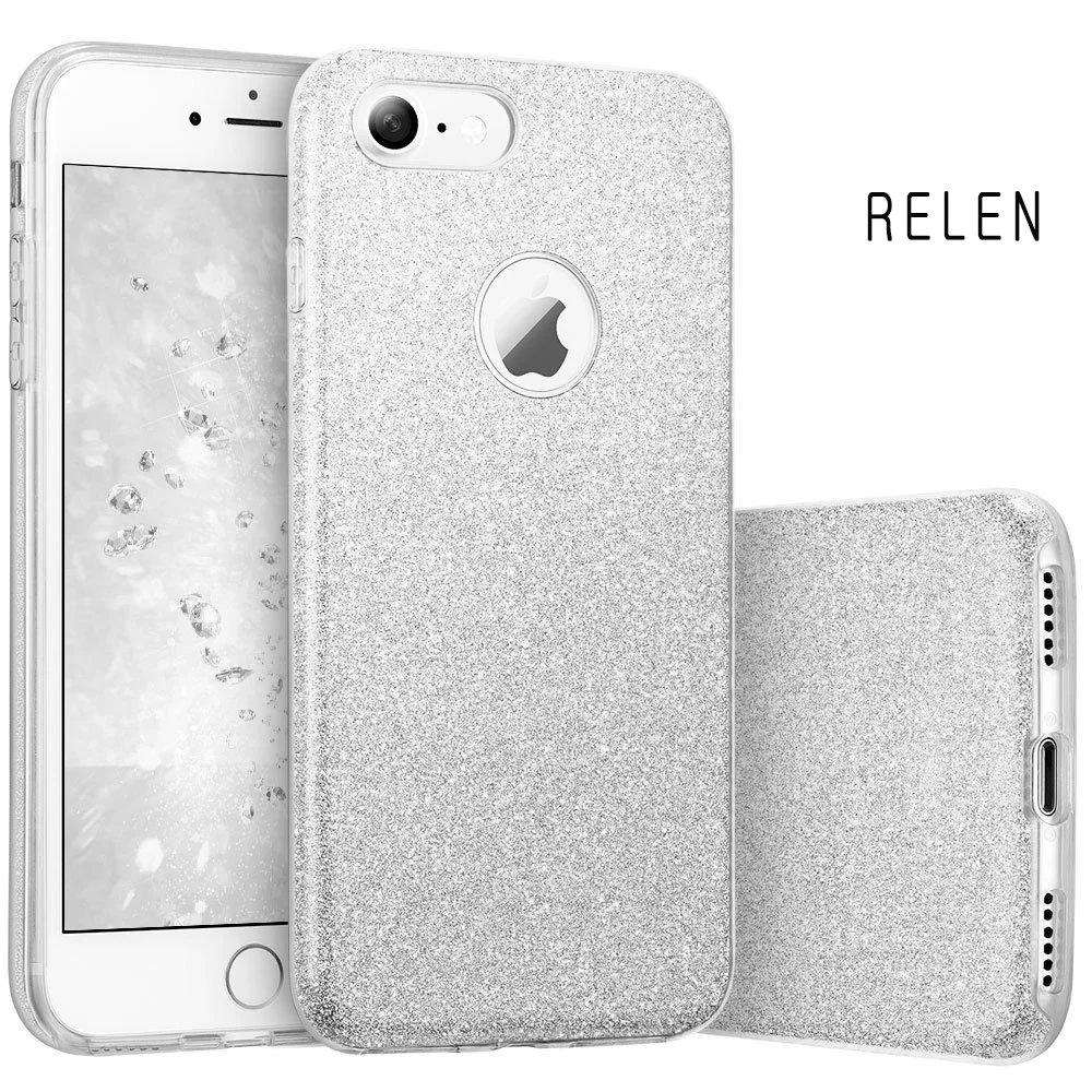 For iPhone 7 Case Glitter Sparkle Bling for Girls Women Shock-Absorption iPhone6s mobile phone shell |