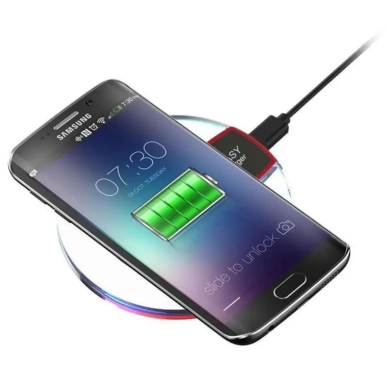 10PCS Universal Qi Wireless Charger Charging Pad Thin Power Bank Transmitter for Samsung Galaxy S6 S7 Note 5 7 Yotaphone 2