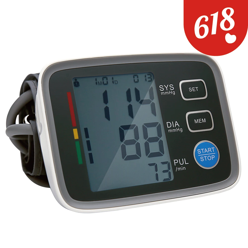 

Yongrow Arm Blood Pressure Monitor Arterial Digital Upper Arm Blood Pressure Monitor Home Health Care LCD Display