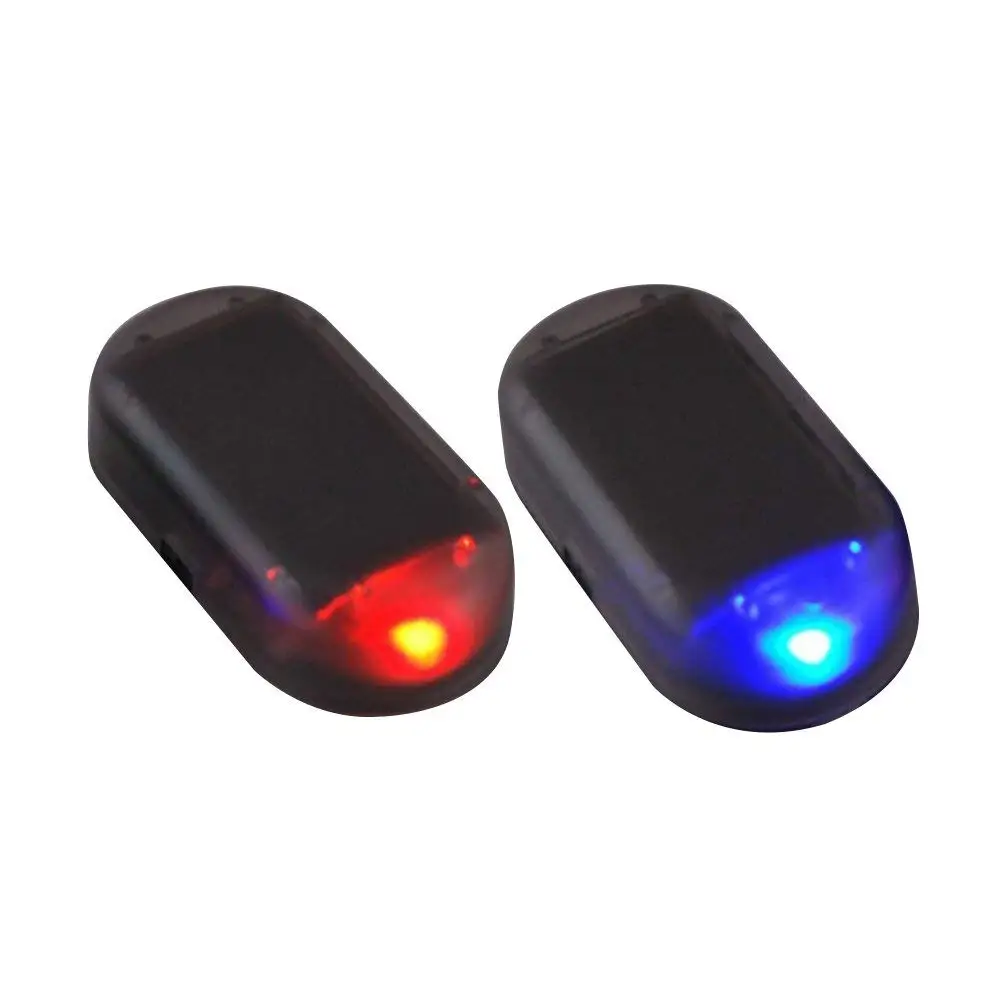 Sistema de Aviso de Segurança Conduziu a Luz do Flash Alarme de Carro Solar do Diodo Emissor de Luz Roubo Carro Universal Piscando Falso 7 Cheap Luzes de emergência