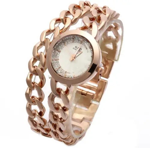 Топ люксовый бренд Для женщин браслет часы Для женщин кварцевые наручные часы женская одежда часы relogio feminino часы розовое золото - Цвет: Rose Gold White