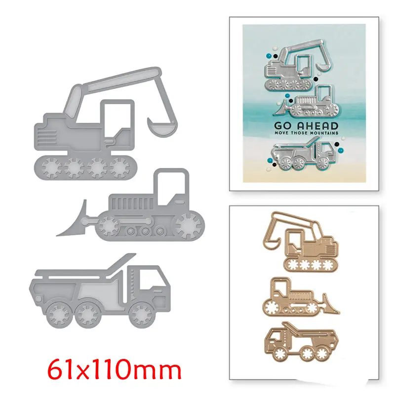 

Tractors Grab Car Metal Cutting Dies Stencil For Scrapbooking Embossing DIY Paper Card album Handcrafts Templates 2019 New