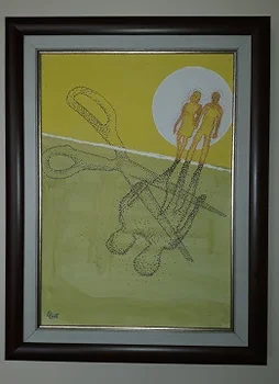 

Acrylic Painting ; Shadow Series-Hidden Dangers, ORIGINAL PAINTING, YEAR 2018