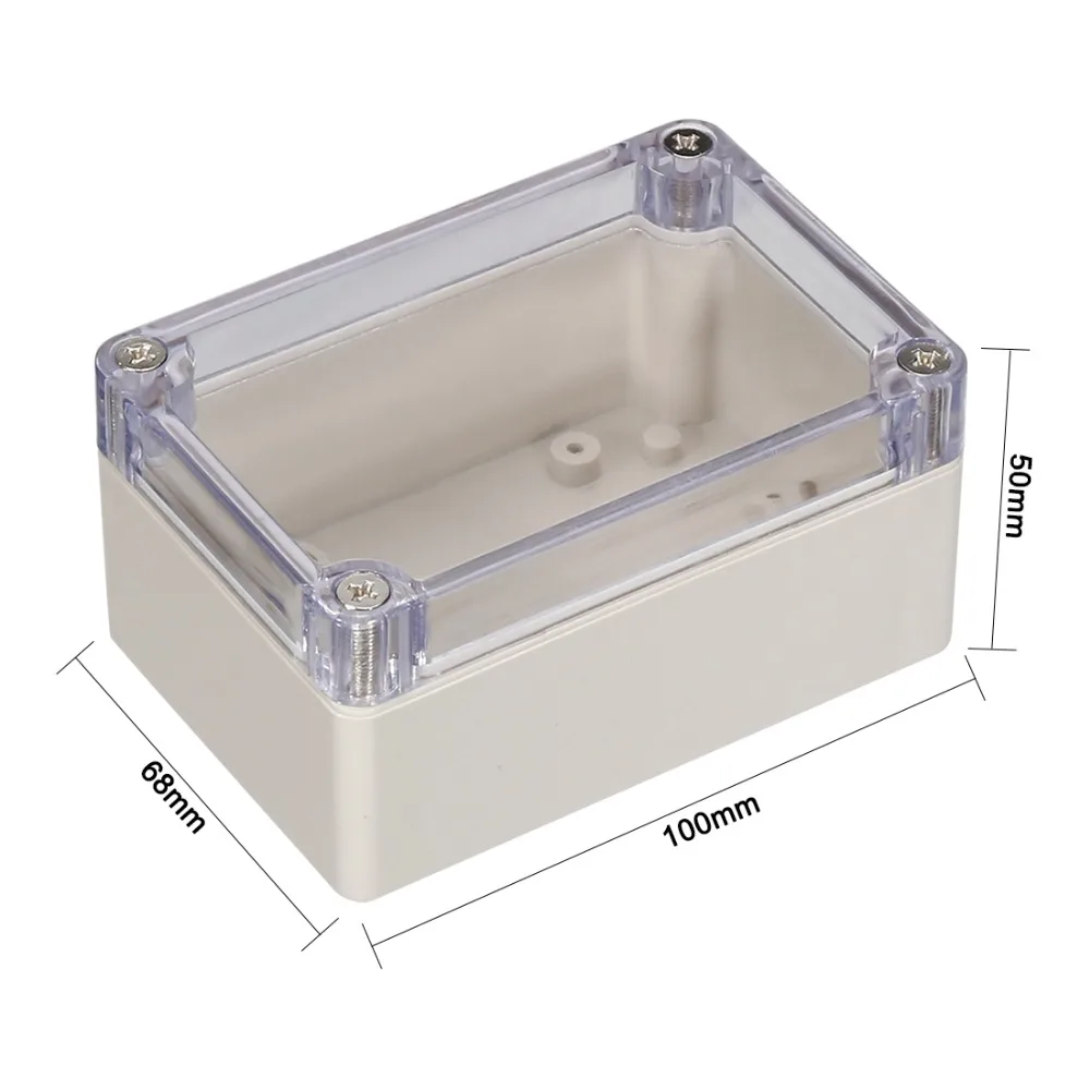 Uxcell 1 шт. 64x58x35/83x58x33/100x68x40/100x68x50 мм водонепроницаемый электронный ABS РАСПРЕДЕЛИТЕЛЬНАЯ КОРОБКА корпус с прозрачной крышкой для DIY