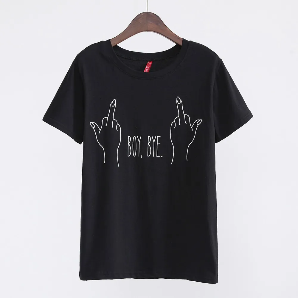 Новинка, модная футболка для женщин и мальчиков, футболка с надписью BYE, женские топы, Повседневная брендовая футболка, женская одежда 62474