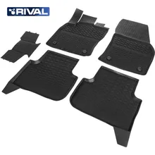 Для Volkswagen Tiguan II- Резиновые коврики в салон 5 шт./компл. Rival 65805002