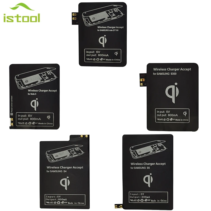 

Qi Wireless Charging Receiver Charger For Samsung Galaxy S3/S4/S5/Note2/Note3