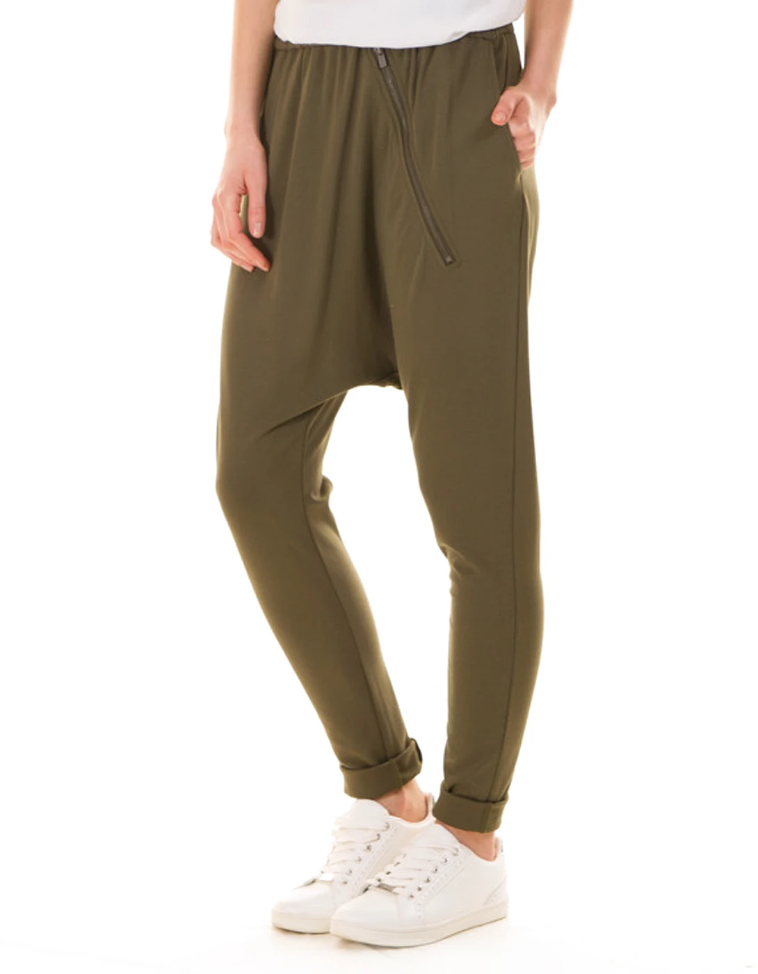 Khaki baggy pants by Vila Clothesin Pants & Capris from Women's