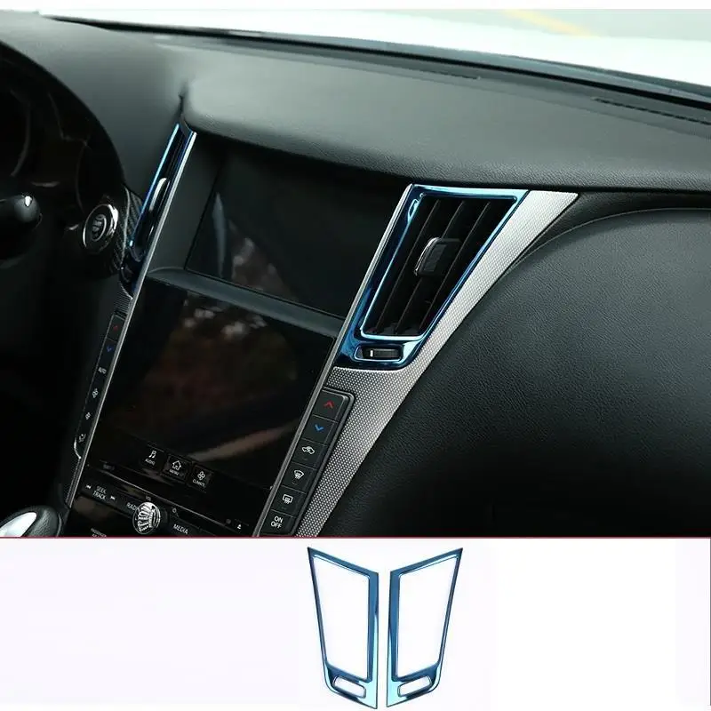 Control system Air conditioner interior automobile modification car styling parts sticker strip covers 16 FOR Infiniti Q50 Control system Air conditioner interior automobile modification car styling parts sticker strip covers 16 FOR Infiniti Q50