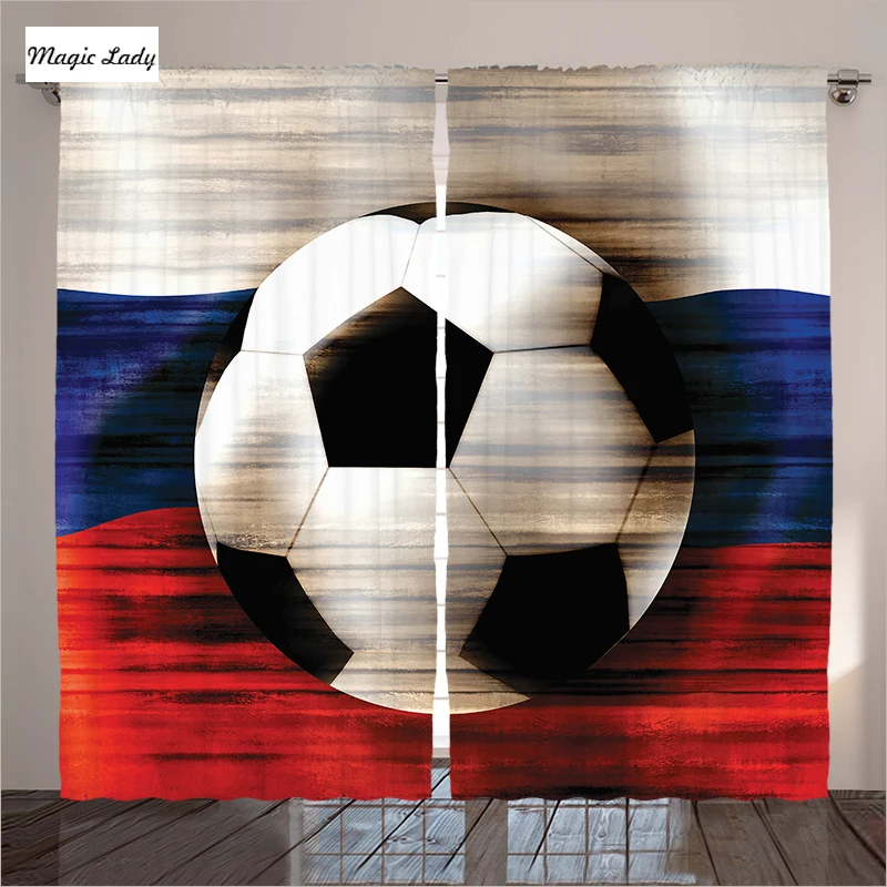 Curtains Football window Luxury Blackout Russia For Living Room