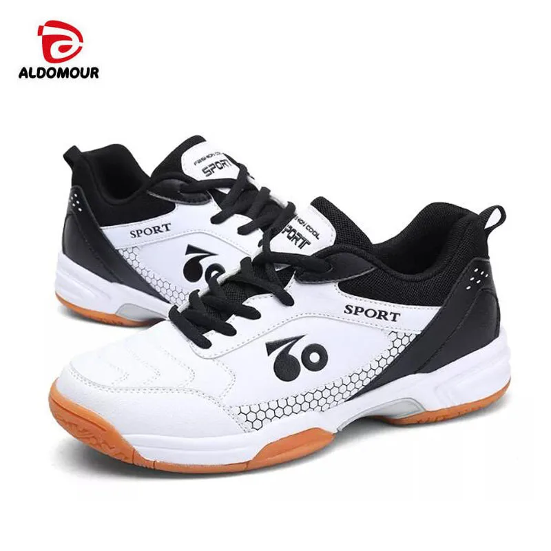 

ALDOMOUR Professional Cushioning Volleyball Shoes Unisex Light Sports Breathable Shoe Sneakers Badminton Table Tennis Shoes