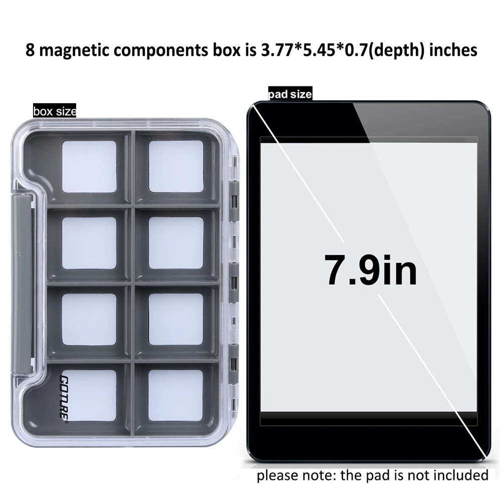 Goture дизайн водонепроницаемые магнитные рыболовные крючки коробка легкий вес 8 отсеков Fly коробка для рыболовных приманок