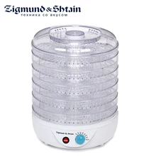 Zigmund& Shtain ZFD-400 Сушилка электрическая для овощей и фруктов с прозрачными секциями, 500 Вт, Регулировка температуры 35-70°С, 5 съемных секций, Вентилятор для равномерной сушки овощей и фруктов