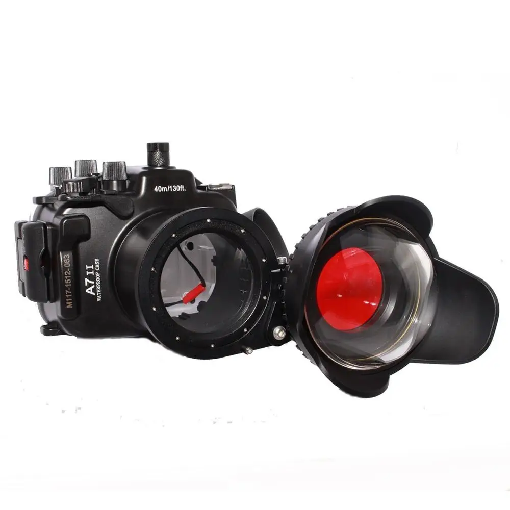 Водонепроницаемый чехол 40 м/130 футов для корпуса камеры Sony A7 II A7r A7s подводного +