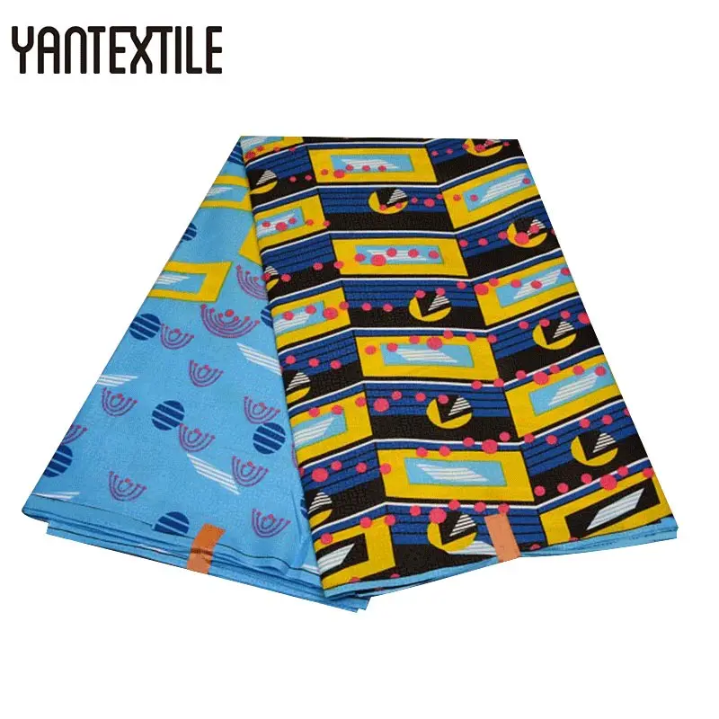 

YANTEXTILE Batik African Ankara Wax Fabric Plain Polyester Super Daviva Fabric 6 Yards/Piece For Bag Material Tissu Indien Dress