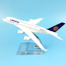 Воздушный пассажирский самолет a380 lufthansa a380 модель самолета Модель моделирование 16 см Сплав Рождество игрушка в подарок для детей