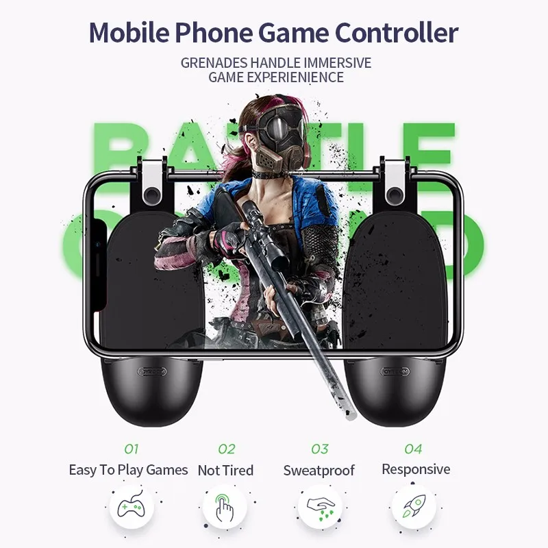 

New PUBG Game Controller Gamepad ABS PC L1 R1 Trigger Button Shooting Free Fire Joystick Gamepad For IOS Android Mobile Phone