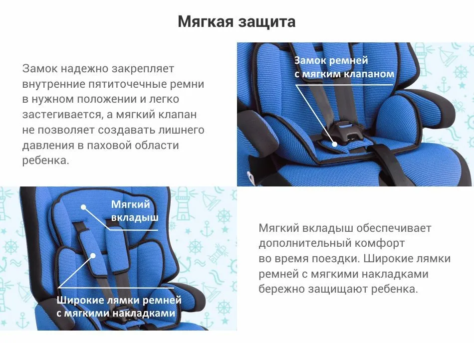 Детское автокресло Siger "Прайм ISOFIX" 1-12 лет, 9-36 кг, группа 1/2/3