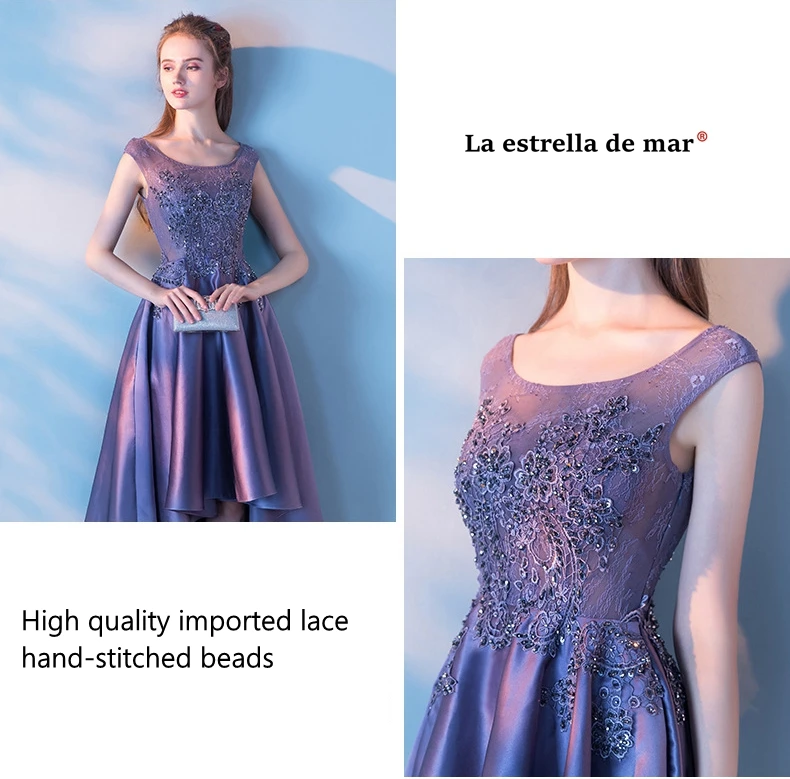 Vestido formatura2018 новый топ кружева со стразами атласная cap рукавом Лаванда Фиолетовый платья для выпускного вечера Длинные Элегантный Довольно