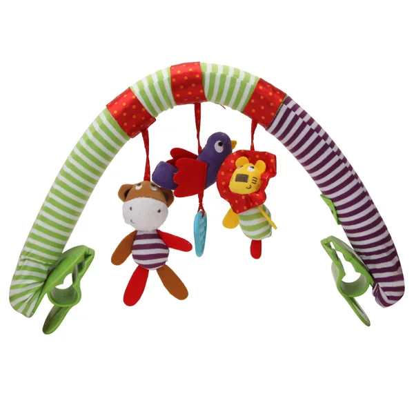 Baby Kids Lovely Animal Soft Musical With Clamp Stroller Hanging