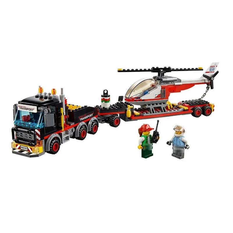 

60183 322pcs City series Heavy Cargo Transport Helicopter Model Building Block Educational Toy For Children Gift 10872