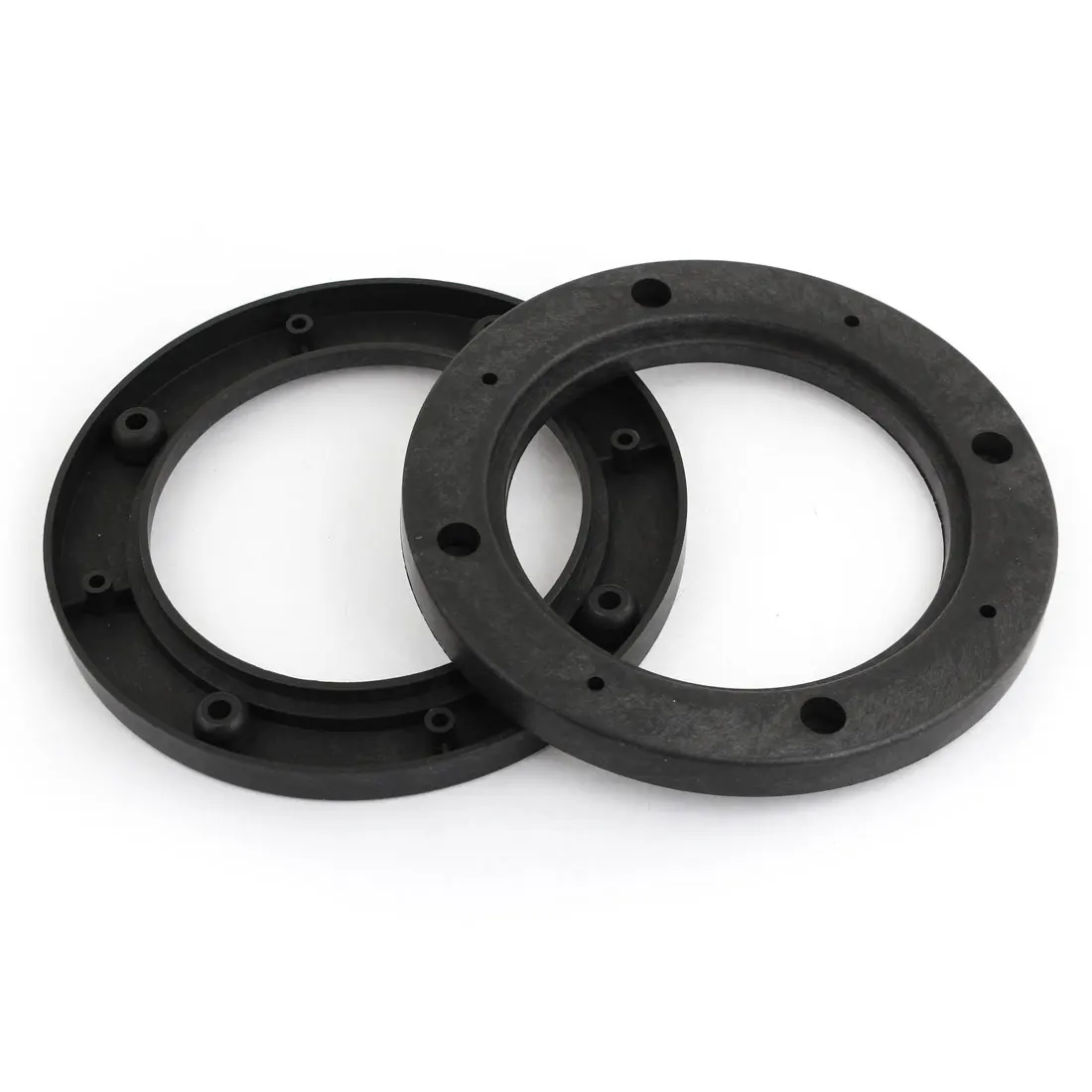 UXCELL Univesal Car Black Plastic 4" Inner Dia Speaker Spacers Mat 2