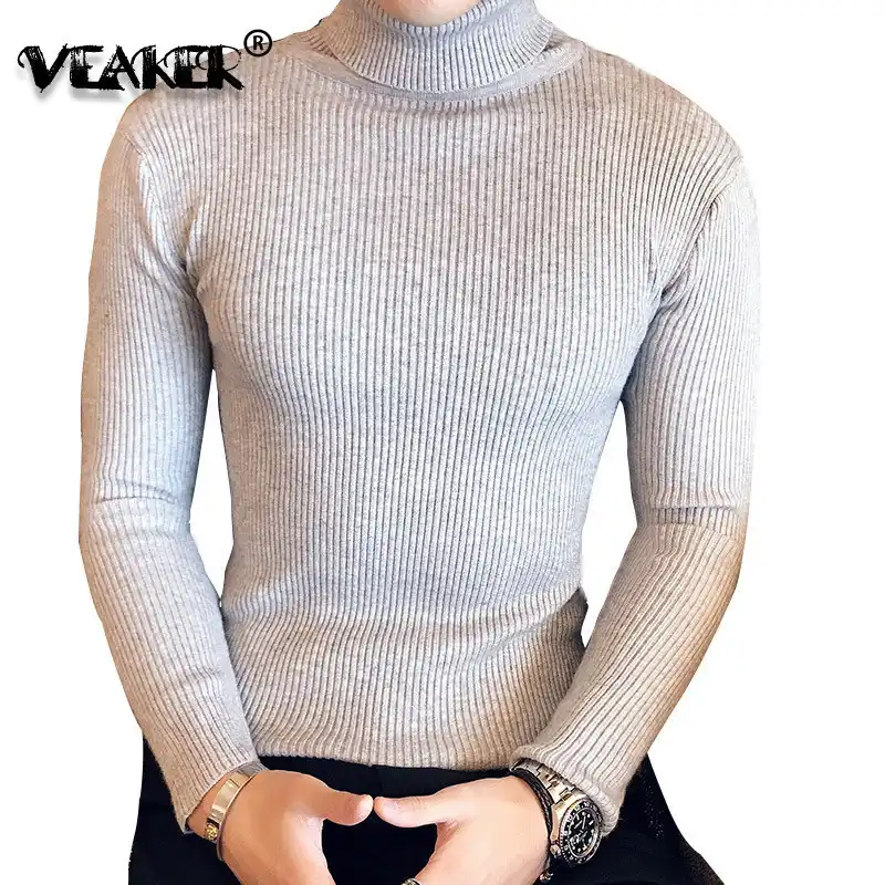 Venta > sueter cuello de tortuga negro hombre > en stock