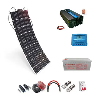 

Kit solar 12V Panel Solar Flexible 150W Inversor con mando 1000W
