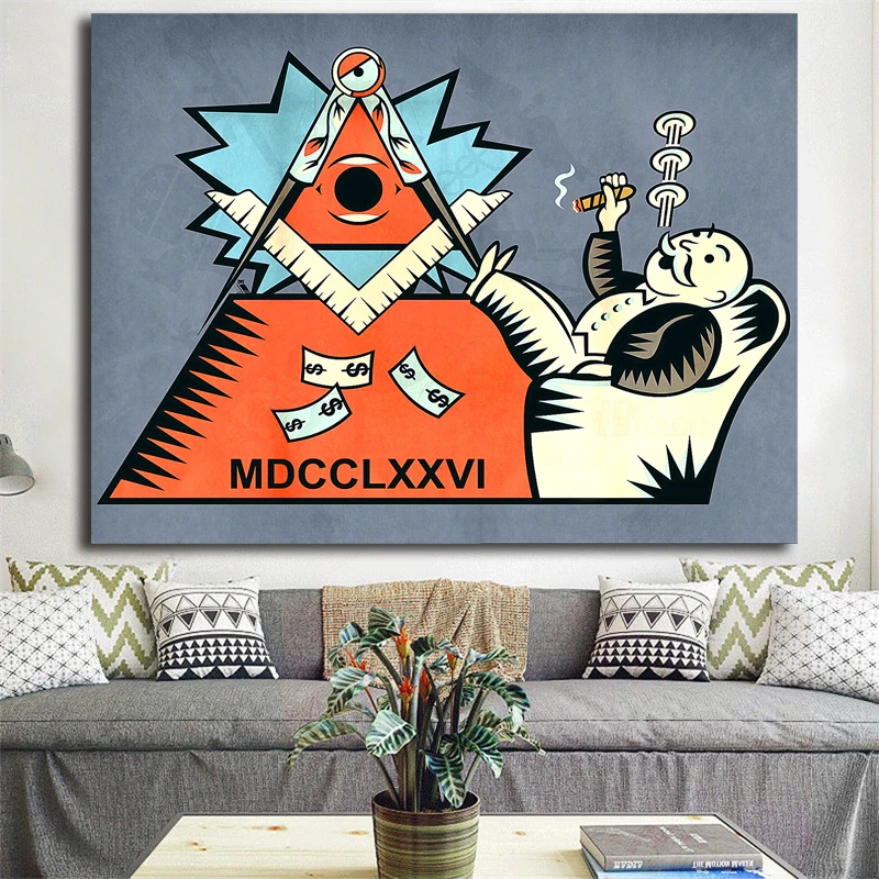 

The Federal Reser Bank Alec Monopolyingly Canvas Prints Picture Modular Paintings for Living Room Poster on The Wall Home Decor