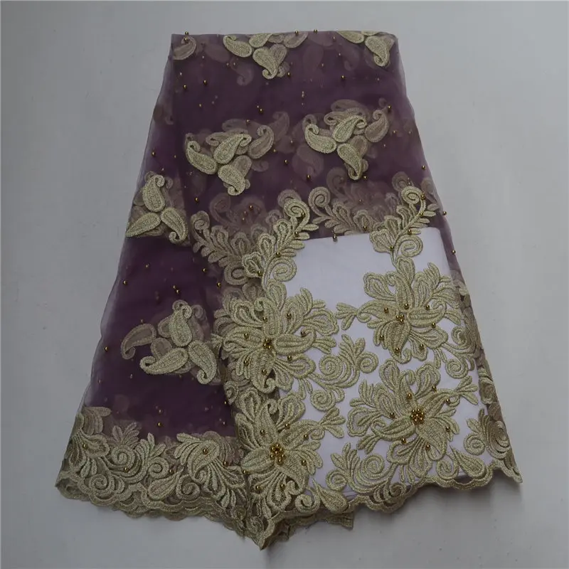 

African Laces Fabrics Embroidered nigerian french lace fabric good quality tulle net lace fabric