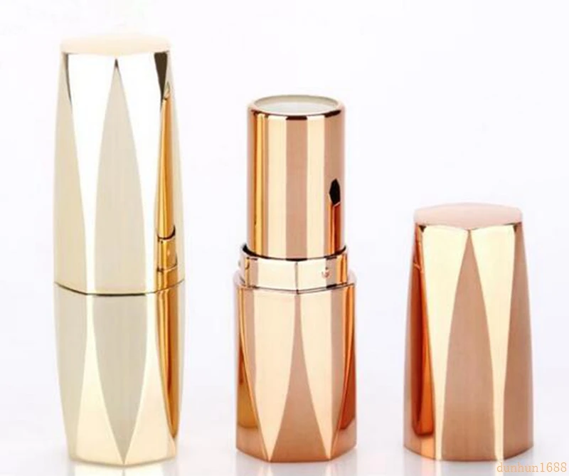 New Empty Lipstick Tube 12.1,Gold Lipstick Container Elegant Lip Balm