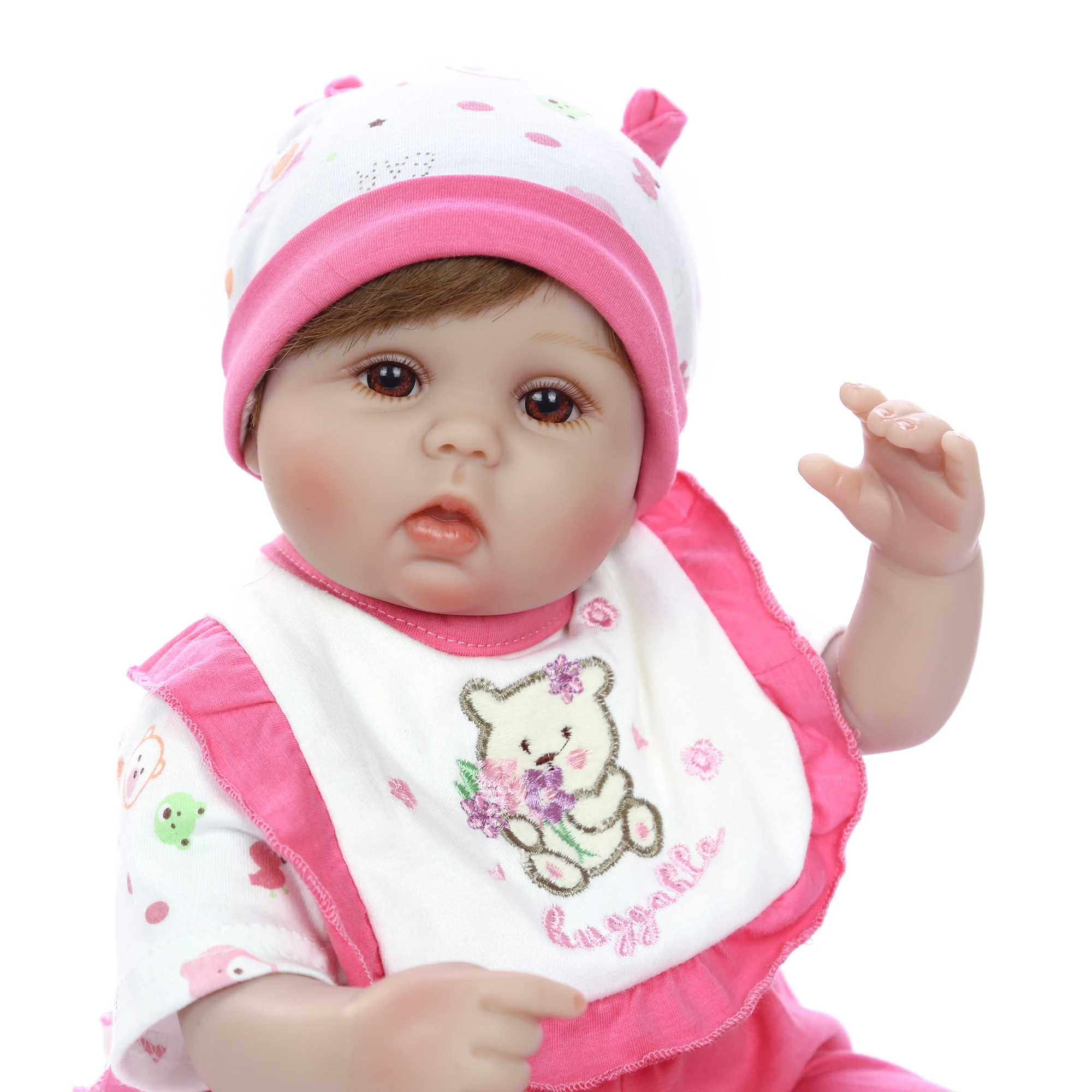 KEIUMI Оптовые 17 дюймовый Boneca Menina Мягкая силиконовая Возрожденный ребёнок Куклы