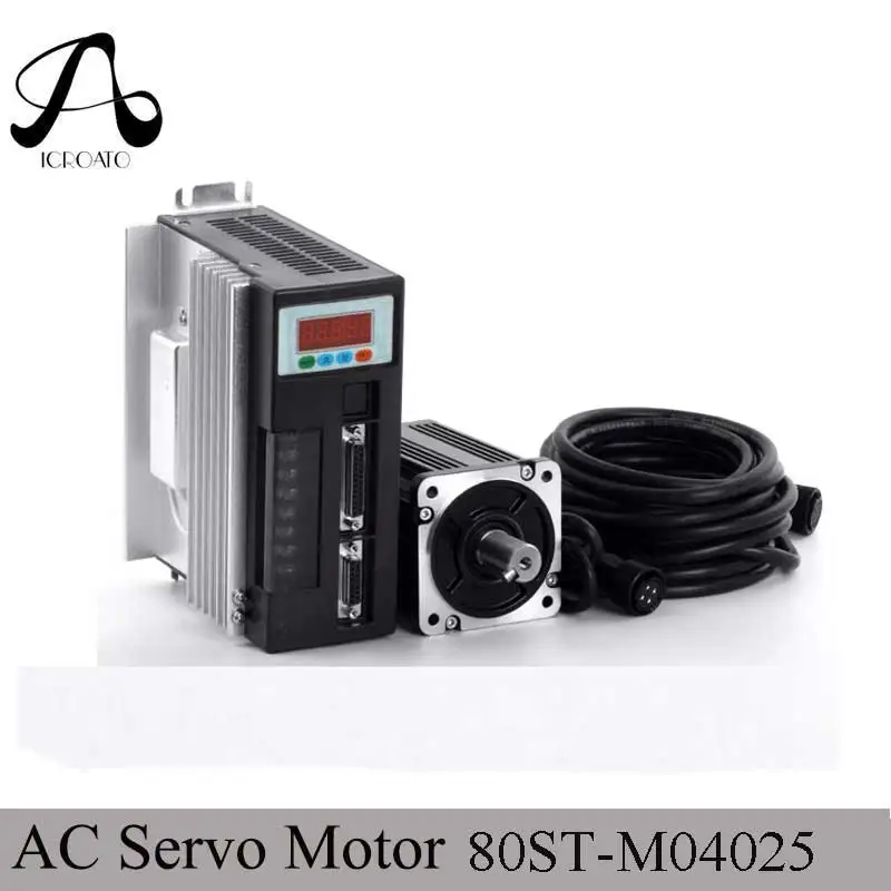 Servo System Kit 80ST-M04025 1000W AC Servo Motor + 4N.M 2500RPM 1KW Motor +Single-Phase Match Driver AASD-20A+3M Cable цена Servo System Kit 80ST-M04025 1000W AC Servo Motor + 4N.M 2500RPM 1KW Motor +Single-Phase Match Driver AASD-20A+3M Cable цены онлайн