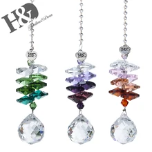 H& D набор из 3 люстр Suncatchers-сверкающая чакра хрустальные шары кулон для дома, офиса, сада украшения Радуга подарки для нее