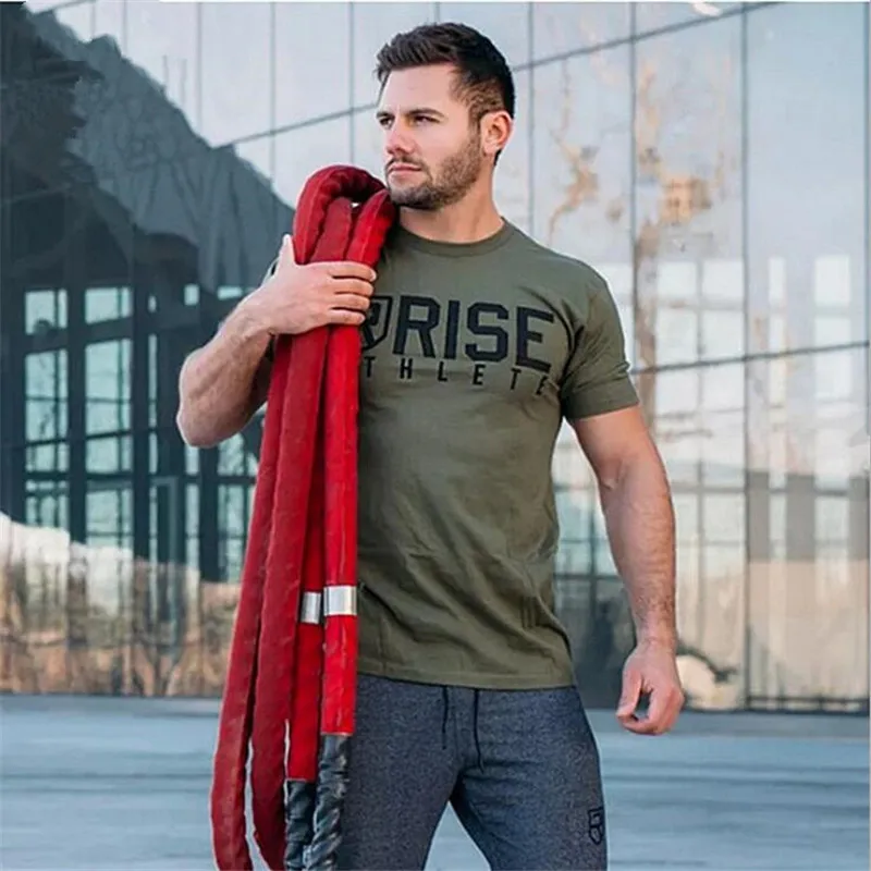 NANSHA Gyms Clothing Fitness T-shirt Men Fashion Hip Hop Summer Short Sleeve T-shirt Cotton Bodybuilding Muscle T-Shirts NANSHA Gyms Clothing Fitness T-shirt Men Fashion Hip Hop Summer Short Sleeve T-shirt Cotton Bodybuilding Muscle T-Shirts