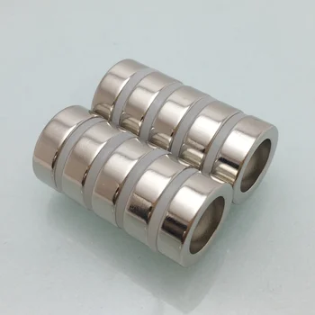 

XICIMAG high quality 500PCS Dia15-10x5mm Neo NdFeB Super Strong Neodymium Ring Magnet with hole, Round magnet with hole