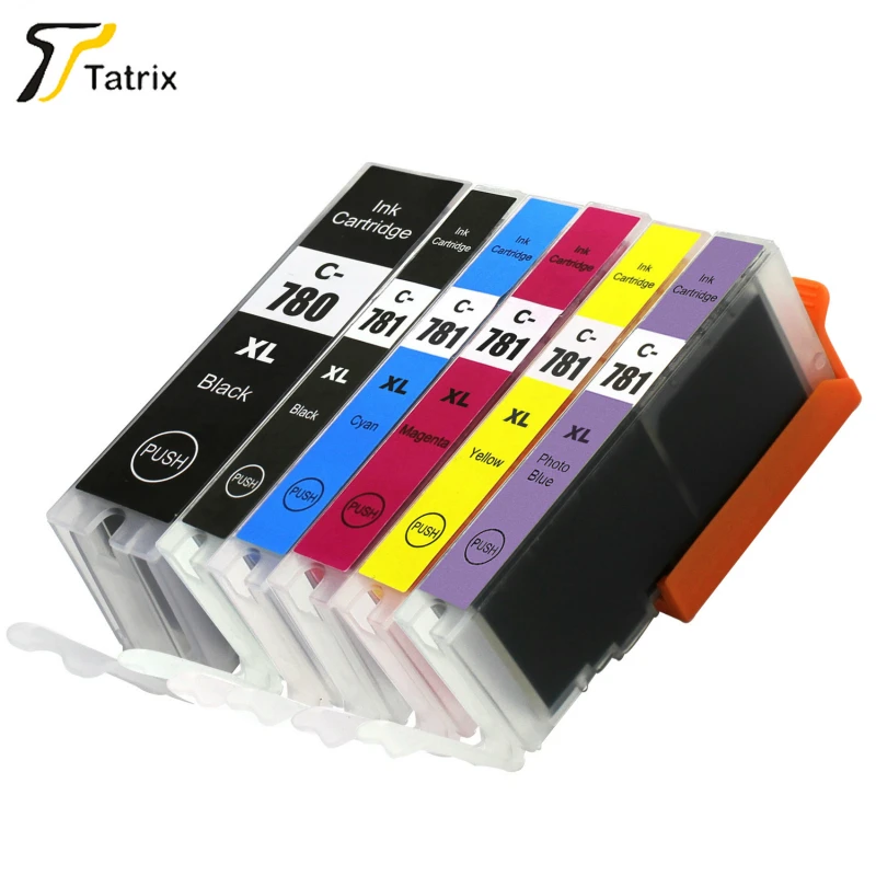 6 PK PGI780 CLI781 для Canon совместимый чернильный картридж PGI 780XL CLI 781XL PIXMA